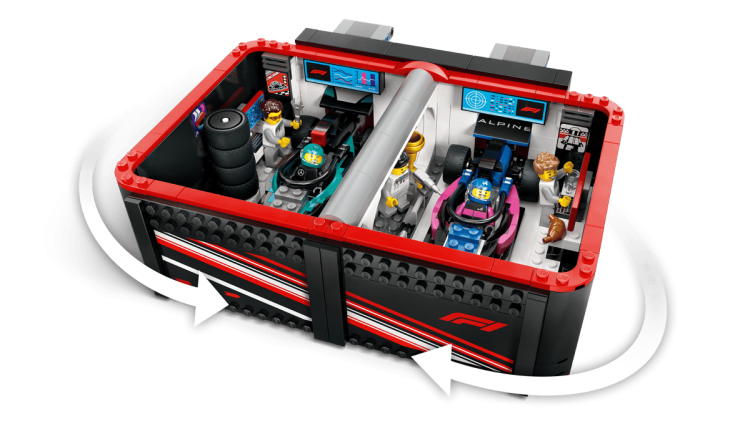 Klocki LEGO City 60444 F1® Garaż i bolidy Mercedes-AMG i Alpine