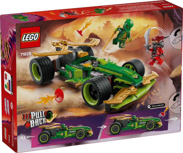 Klocki LEGO NINJAGO 71828 Samochód wyścigowy Lloyda z napędem typu pull-back