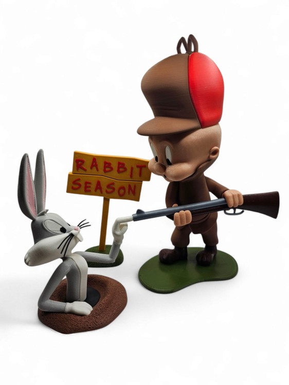 Elmer Fudd i Królik Bugs w Norze – Zestaw Figurek Kolekcjonerskich