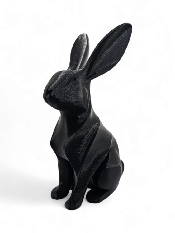 Zestaw figurek Królik 25 cm i 15 cm – dekoracja nowoczesna, ozdoba wnętrza, druk 3D