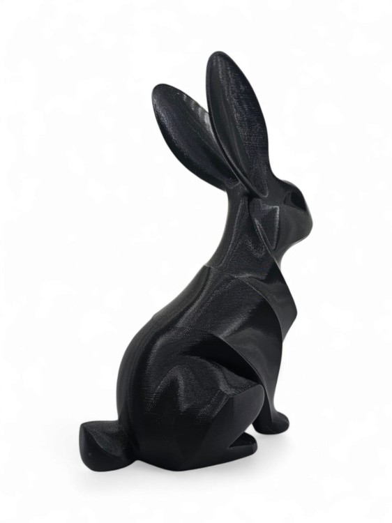 Zestaw figurek Królik 25 cm i 15 cm – dekoracja nowoczesna, ozdoba wnętrza, druk 3D