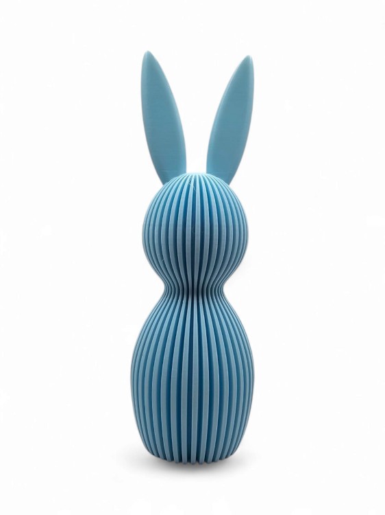 Zestaw 3 figurek Królik 18 cm – dekoracja nowoczesna, ozdoba wnętrza, druk 3D, kolory matowe