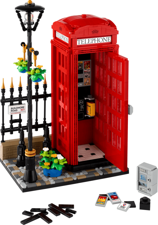 Klocki LEGO Ideas 21347 Czerwona londyńska budka telefoniczna