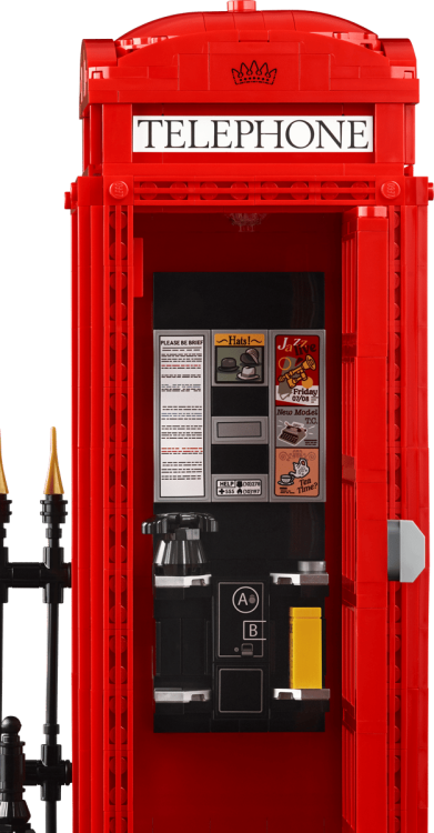 Klocki LEGO Ideas 21347 Czerwona londyńska budka telefoniczna