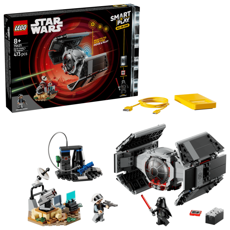 Klocki LEGO Star Wars 75421 SMART Play™: Myśliwiec TIE™ Dartha Vadera