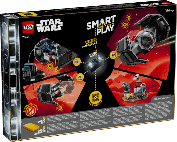 Klocki LEGO Star Wars 75421 SMART Play™: Myśliwiec TIE™ Dartha Vadera