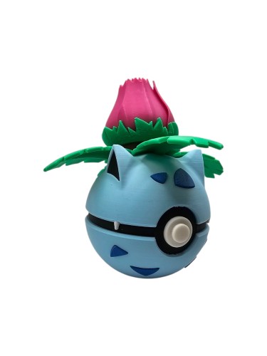 Ivysaur Ball – Figurka Pokémon - Kolekcjonerska Pokeball