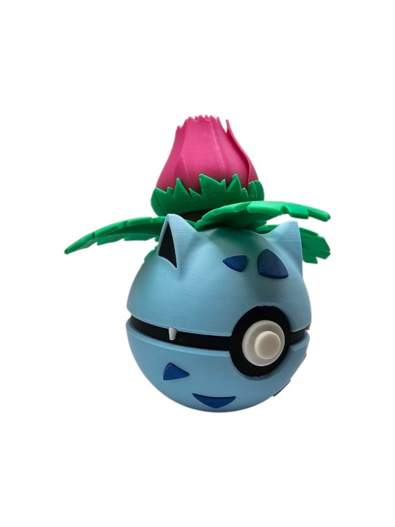 Ivysaur Ball – Figurka Pokémon - Kolekcjonerska Pokeball